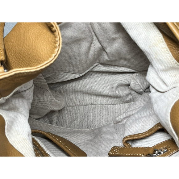 Michael Kors Leather Double Buckle Hobo Saddle Bag Brown Slouchy Satchel Handbag - Picture 12 of 13